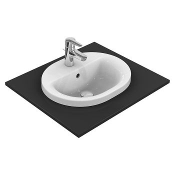 - IDEAL STANDARD CONNECT owalna Umywalka wpuszczana w blat 62cm z otworem na baterię biała E504001 - E504001 - Łazienki Szydłowski