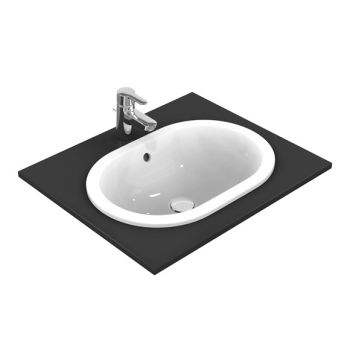 - IDEAL STANDARD CONNECT owalna umywalka wpuszczana w blat 48x35 cm biała E504501 - E504501 - Łazienki Szydłowski