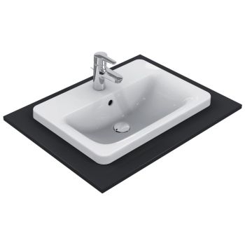 - IDEAL STANDARD Connect prostokątna umywalka wpuszczana w blat 58x43 cm biała E504401 - E504401 - Łazienki Szydłowski