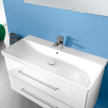 - VILLEROY&BOCH Avento Umywalka meblowa z przelewem 100 x 47 cm biała CeramicPlus 4156A5R1 - 4156A5R1 - Łazienki Szydłowski