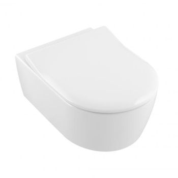 - VILLEROY&BOCH AVENTO Miska wisząca wc z deska sedesową 53 x 37 cm, biały z powłoką CeramicPlus 5656RSR1 - 5656RSR1 - Łazienki Szydłowski