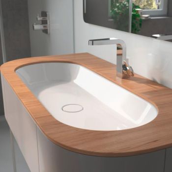  - KALDEWEI CENTRO umywalka podblatowa owalna stal emaliowana 90 x 37 cm biały z powłoką Pearl Effekt 903306003001 - 903306003001 - Łazienki Szydłowski