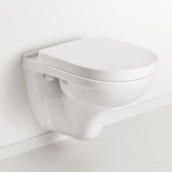 - VILLEROY&BOCH O.Novo Muszla wisząca wc 49 x 36 cm w komplecie z deską wolnoopadającą kolor biały 5688H101 - 5688H101 - Łazienki Szydłowski