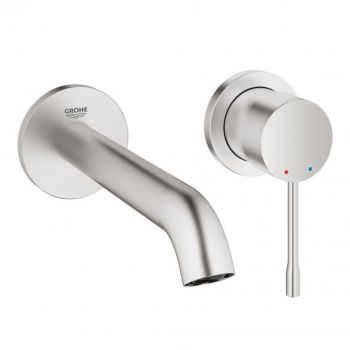 - GROHE-Essence bateria umywalkowa ścienna zasięg wylewki 18,3 mm stal nierdzewna 19408DC1 - 19408DC1 - Łazienki Szydłowski