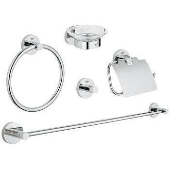 - GROHE-Essentials Zestaw akcesoriów łazienkowych 5 w 1 chrom 40344001 - 40344001 - Łazienki Szydłowski