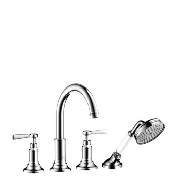  - Axor Montreux Bateria 4-otworowa wannowa do montażu na cokole z płytek, chrom 16554000 - 16554000 - Łazienki Szydłowski