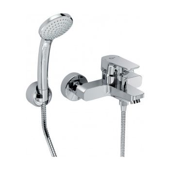  - IDEAL STANDARD CERAFLEX Bateria wannowa ścienna z zestawem prysznicowym chrom B1722AA - B1722AA - Łazienki Szydłowski