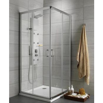  - Radaway Premium Plus C kabina kwadratowa drzwi przesuwne 90x90 cm szkło fabric 304530106N - 30453-01-06N - Łazienki Szydłowski