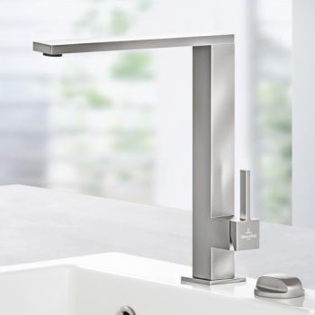 - VILLEROY&BOCH FINERA SQUARE Bateria kuchenna kolor stal nierdzewna szczotkowana 927100LC - 927100LC - Łazienki Szydłowski