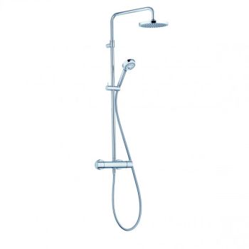  - KLUDI LOGO DUAL SHOWER SYSTEM zestaw prysznicowy z termostatem chrom 680920500 - 6809205-00 - Łazienki Szydłowski