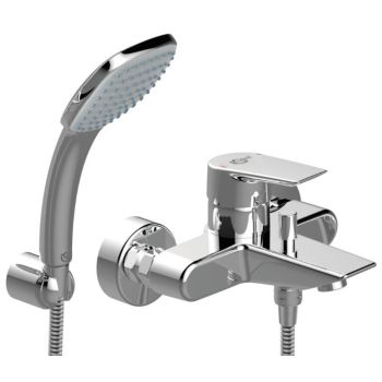  - IDEAL STANDARD Tesi Bateria wannowa ścienna z zestawem natryskowym chrom A6584AA - A6584AA - Łazienki Szydłowski