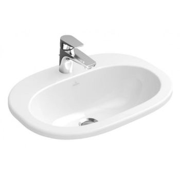  - VILLEROY&BOCH O.Novo Umywalka wpuszczana w blat 56 x 40,5 cm biała z powłoką Ceramic Plus 416156R1 - 416156R1 - Łazienki Szydłowski