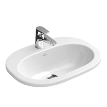  - VILLEROY&BOCH O.Novo Umywalka wpuszczana w blat 56 x 40,5 cm biała z powłoką CeramicPlus 416157R1 - 416157R1 - Łazienki Szydłowski