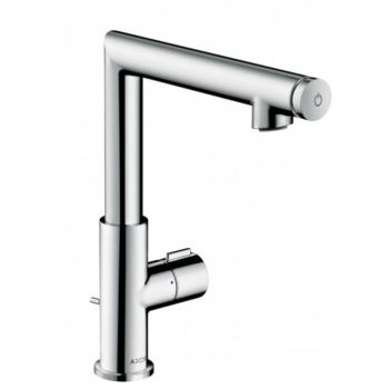  - AXOR  Uno bateria umywalkowa Select 220, z automatycznym kompletem odpływowym chrom 45016000 - 45016000 - Łazienki Szydłowski