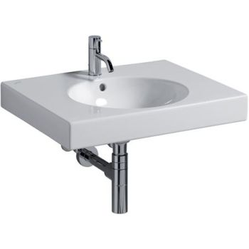  - GEBERIT PRECIOSA 2 Umywalka 60 x 50 cm 1-otworowa z przelewem biała 123260000 - 123260000 - Łazienki Szydłowski