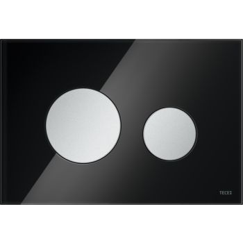 - TECE Loop Przycisk spłukujący do WC szkło czarne, przycisk chrom mat 9240655 - 9240655 - Łazienki Szydłowski
