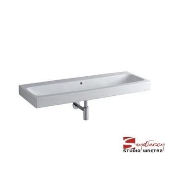  - GEBERIT iCon Umywalka 120x48,5 cm, bez otworu, z przelewem biała z powłoką Keratect 124025600 - 124025600 - Łazienki Szydłowski