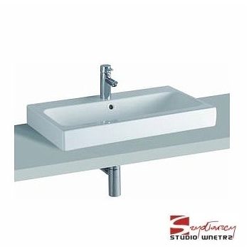  - GEBERIT iCon Umywalka nablatowa  75 x 48,5 cm, z otworem, z przelewem biała 124575000 - 124575000 - Łazienki Szydłowski