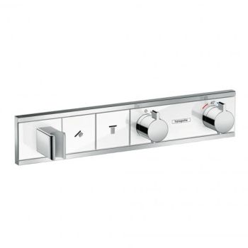 - HANSGROHE RainSelect Bateria termostatyczna do 2 odbiorników biały/chrom 15355400 - 15355400 - Łazienki Szydłowski
