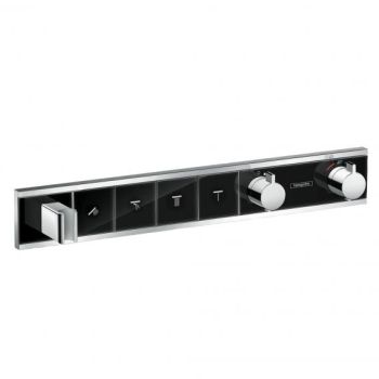 - HANSGROHE Rainselect Bateria termostatyczna do 4 odbiorników czarny/chrom 15357600 - 15357600 - Łazienki Szydłowski