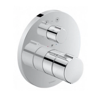 - DURAVIT C.1 Termostatyczna bateria prysznicowa na 2 odbiorniki chrom C14200014010 - C14200014010 - Łazienki Szydłowski