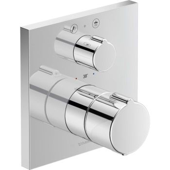- DURAVIT C.1 Termostatyczna bateria prysznicowa podtynkowa, chrom C14200013010 - C14200013010 bar - Łazienki Szydłowski