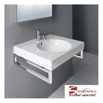  - GEBERIT PRECIOSA 2 Umywalka 60 x 50 cm, z otworem, z przelewem, biała z powloką keratect 123260600 - 123260600 - Łazienki Szydłowski