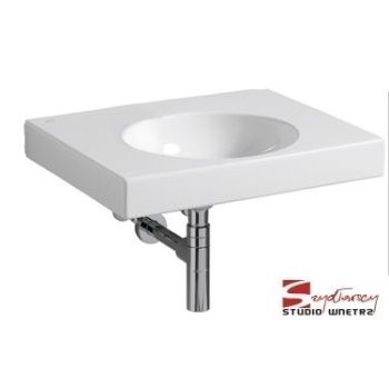  - GEBERIT PRECIOSA 2 Umywalka 60 x 50 cm, bez otworu na baterię i bez przelewu, biała z powloką keratect 123261600 - 123261600 - Łazienki Szydłowski