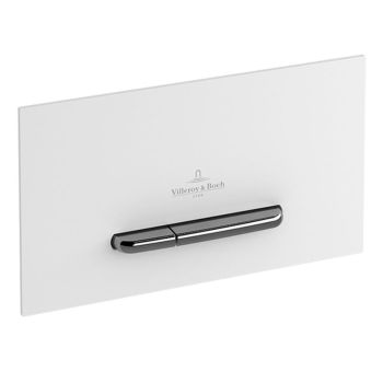  - VILLEROY&BOCH ViConnect M300 przycisk spłukujący do WC, białe szkło 922160RE - 922160RE - Łazienki Szydłowski