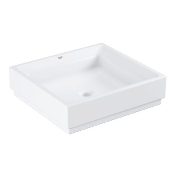 - GROHE-Cube Ceramic Umywalka 50x47 cm biała z powłoką PureGuard 3948100H - 39 481 00H - Łazienki Szydłowski