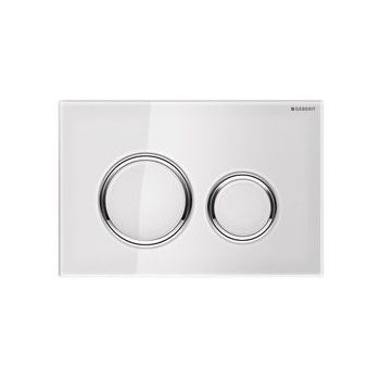 - GEBERIT Sigma 21 Przycisk spłukujący szkło białe / ramka chrom 115884SI1 - 115.884.SI.1 - Łazienki Szydłowski