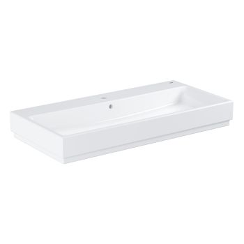 - GROHE-Cube Ceramic Umywalka nablatowa 100 x 49 cm biały połysk 3947500H - 39 475 00H - Łazienki Szydłowski
