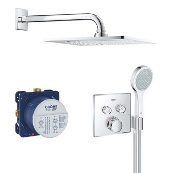  - GROHE-Grohtherm SmartControl system prysznicowy Perfect z termostatem podtynkowym, 2 strumienie, chrom 34742000 - 34742000 - Łazienki Szydłowski