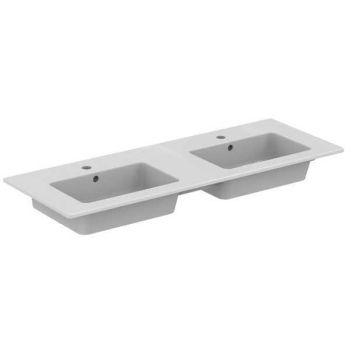 - IDEAL STANDARD Connect Umywalka podwójna 121,5x45 cm biała E053401 - E053401 - Łazienki Szydłowski