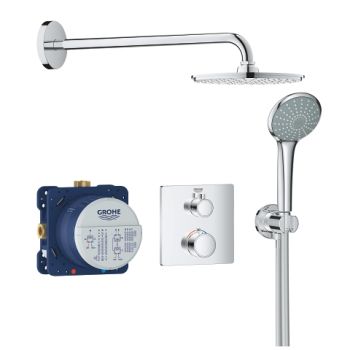  - GROHE-Grohtherm system prysznicowy Rainshower Cosmopolitan 210 z termostatem podtynkowym, chrom 34734000 - 34734000 - Łazienki Szydłowski