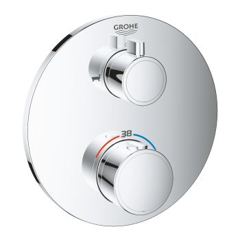  - GROHE-Grohtherm Termostatyczna bateria wannowa na 2 odbiorniki chrom 24077000 - 24077000 - Łazienki Szydłowski