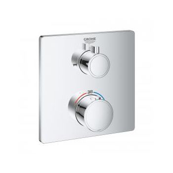  - GROHE-Grohtherm Termostatyczna bateria wannowa na 2 odbiorniki chrom 24080000 - 24080000 - Łazienki Szydłowski