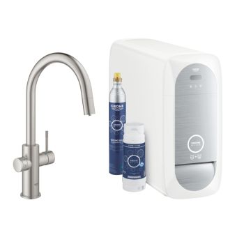 - GROHE-Blue Home Bateria kuchenna z funkcją filtra Kolor stal nierdzewna 31541DC0 - 31541DC0 - Łazienki Szydłowski