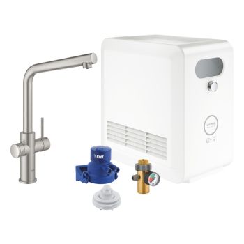 - GROHE-Blue Professional Zestaw startowy z wylewką w kształcie L Kolor stal nierdzewna 31347DC3 - 31347DC3 - Łazienki Szydłowski