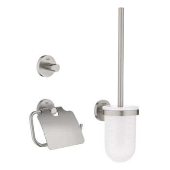- GROHE-Essentials Zestaw akcesoriów łazienkowych 3 w 1 kolor stal nierdzewna 40407DC1 - 40407DC1 - Łazienki Szydłowski