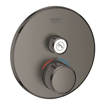 - GROHE-SmartControl Bateria termostatyczna do obsługi jednego wyjścia wody kolor brushed hard graphite 29118AL0 - 29118AL0 - Łazienki Szydłowski