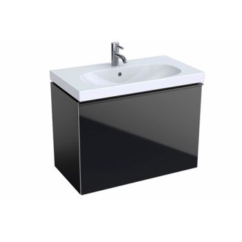 - GEBERIT Acanto Szafka pod umywalkę 74x53,5 cm, korpus lakierowany czarny mat 500615161 - 500.615.16.1 - Łazienki Szydłowski