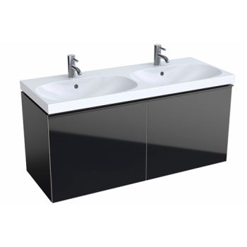 - GEBERIT Acanto Szafka pod umywalkę 119 x 53,5 cm, korpus lakierowany czarny mat 500613161 - 500.613.16.1 - Łazienki Szydłowski