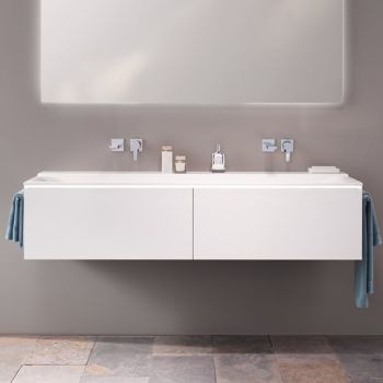 - GEBERIT Xeno2 Szafka pod umywalkę 160 cm, 2 szuflady, biały połysk 500346011 - 500.346.01.1 - Łazienki Szydłowski