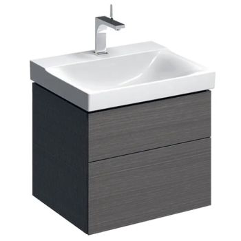 - GEBERIT Xeno2 Szafka pod umywalkę 60 cm, 2 szuflady, szary mat płótno 500506431 - 500.506.43.1 - Łazienki Szydłowski
