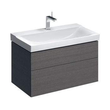 - GEBERIT Xeno2 Szafka pod umywalkę 90 cm, 2 szuflady, szary mat płótno 500509431 - 500.509.43.1 - Łazienki Szydłowski