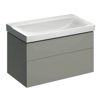 - GEBERIT Xeno2 Szafka pod umywalkę 90 cm, 2 szuflady, ciepły szary mat 500509001 - 500.509.00.1 - Łazienki Szydłowski