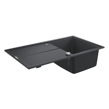 - GROHE-K400 Zlewozmywak kompozytowy z ociekaczem 86x50 cm kolor czarny granit 31640AP0 - 31640AP0 - Łazienki Szydłowski