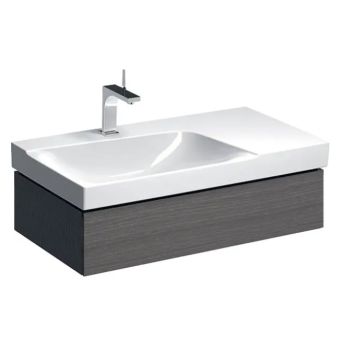 - GEBERIT Xeno2 Szafka pod umywalkę 90 cm lewa, 1 szuflada, szary mat płótno 500513431 - 500.513.43.1 - Łazienki Szydłowski