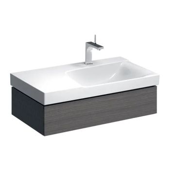 - GEBERIT Xeno2 Szafka pod umywalkę 90 cm prawa, 1 szuflada, szary mat płótno 500514431 - 500.514.43.1 - Łazienki Szydłowski